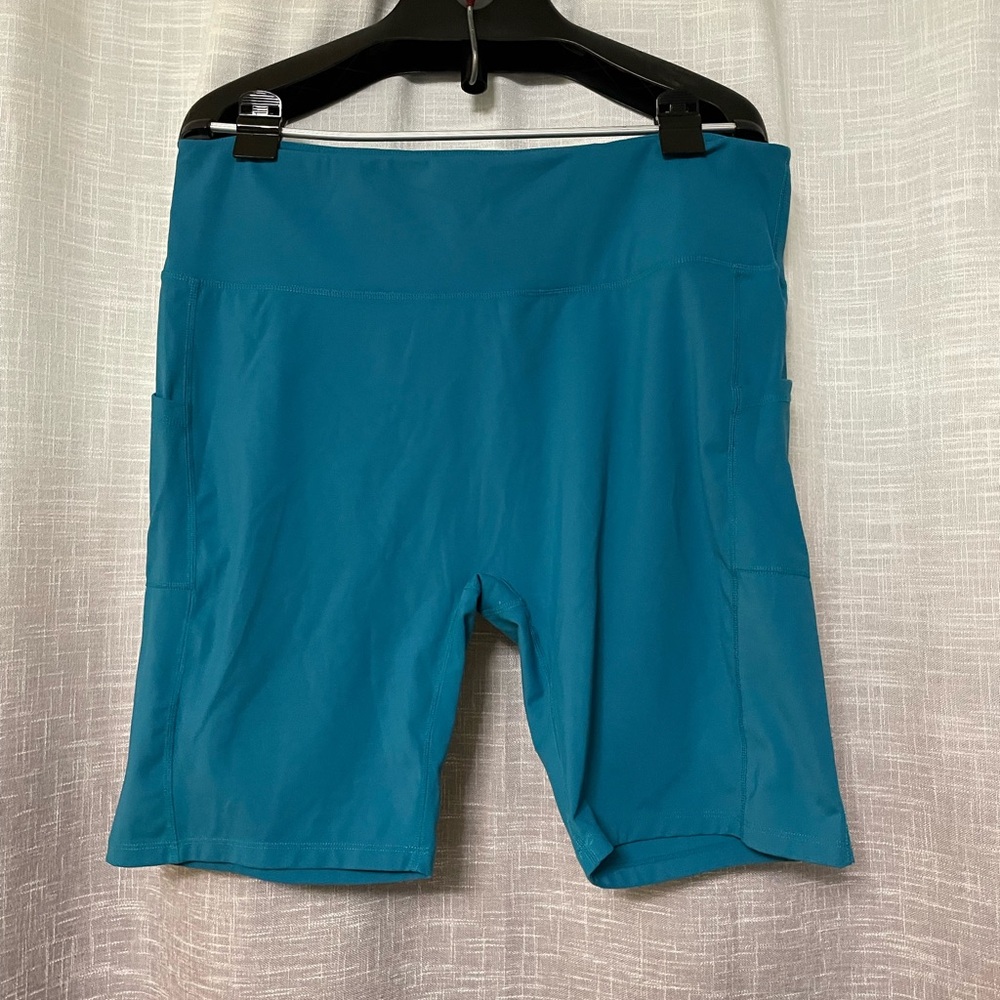 Blue athletic shorts